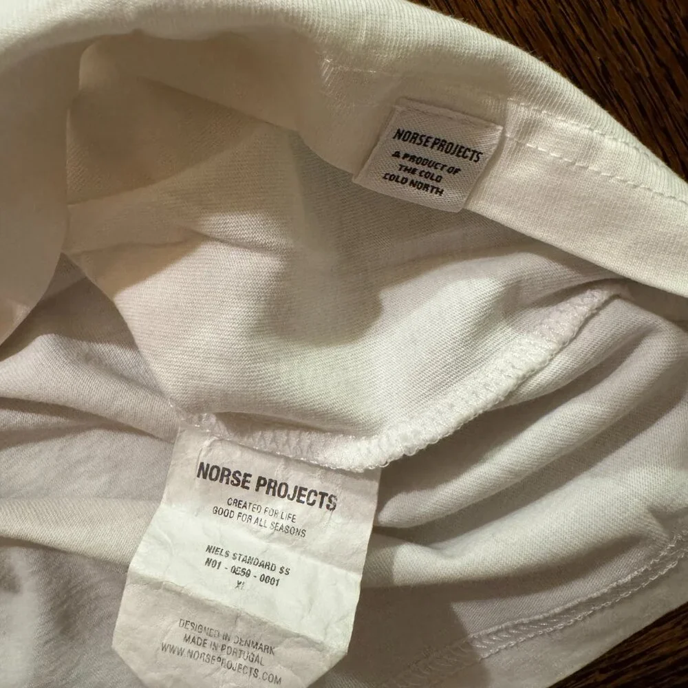 Norse Projects Organic Cotton white tee (XL) - Picture 5 of 8